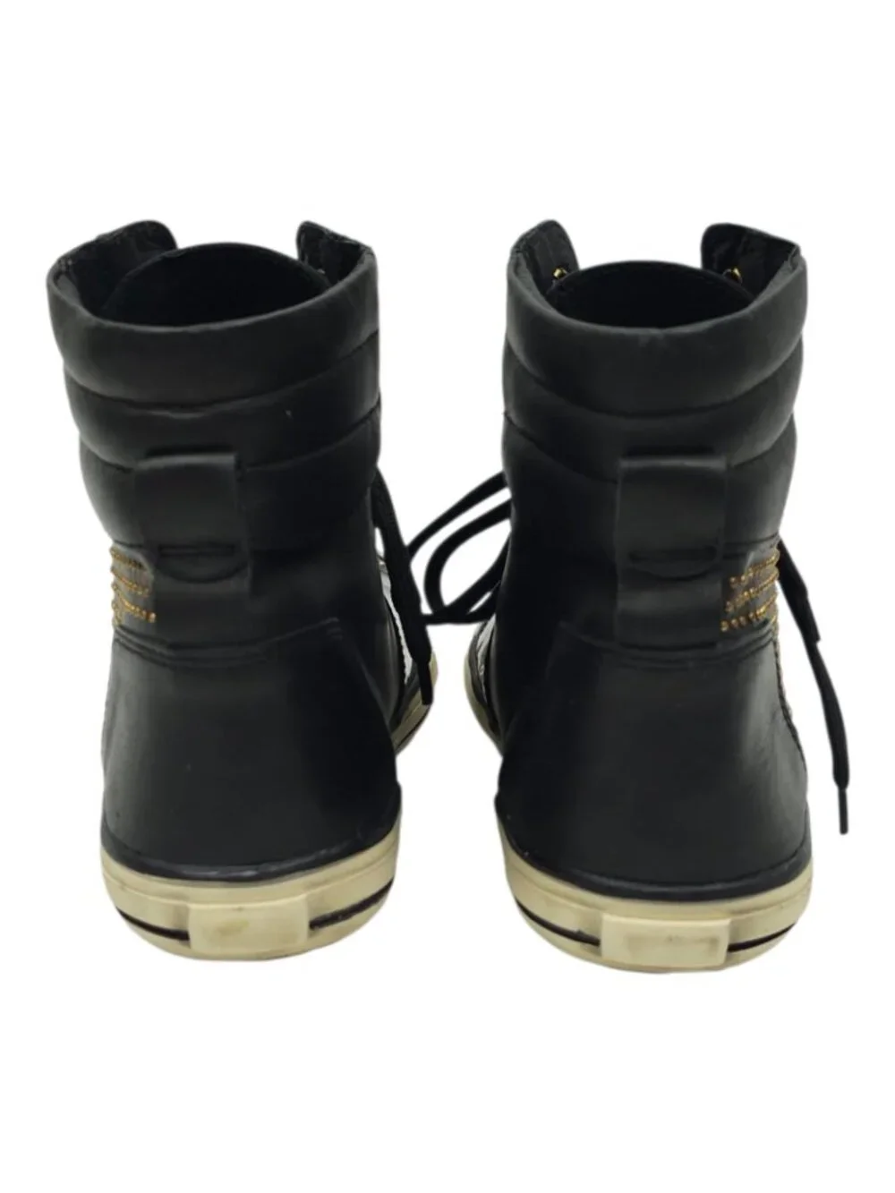 Steven by Steve Madden Dougiee High Top Sneaker 9 Studded Black Patent Punk Goth